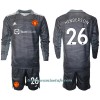 Conjunto (Camiseta+Pantalón Corto) Portero Manga Larga Manchester United Dean Henderson 26 Segunda Equipación 2021/22 - Niño